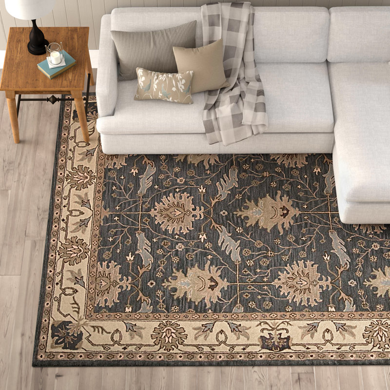 Indian Thick Soft Handmade Tufted Round Modern Bespoke Wool Carpet Area